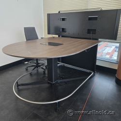 Steelcase Walnut media:scape Multimedia Boardroom Table 78 x 60